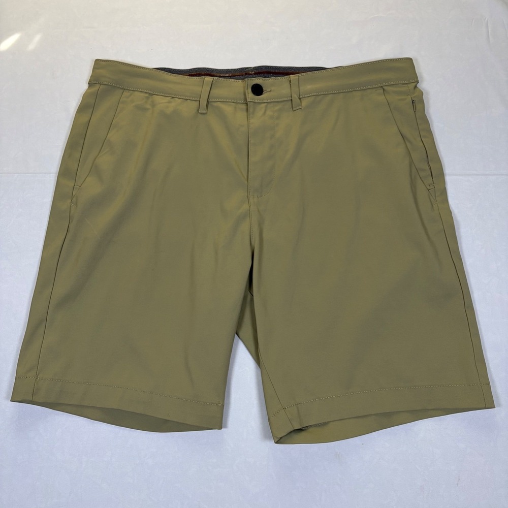 Jachs NY Performance Mens Khaki Tan Stretch Golf Shorts Size 36 1563023